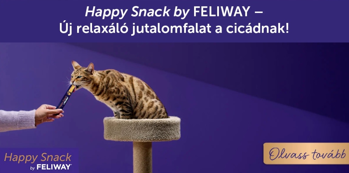 Happy Snack by FELIWAY – Új relaxáló jutalomfalat a cicádnak!